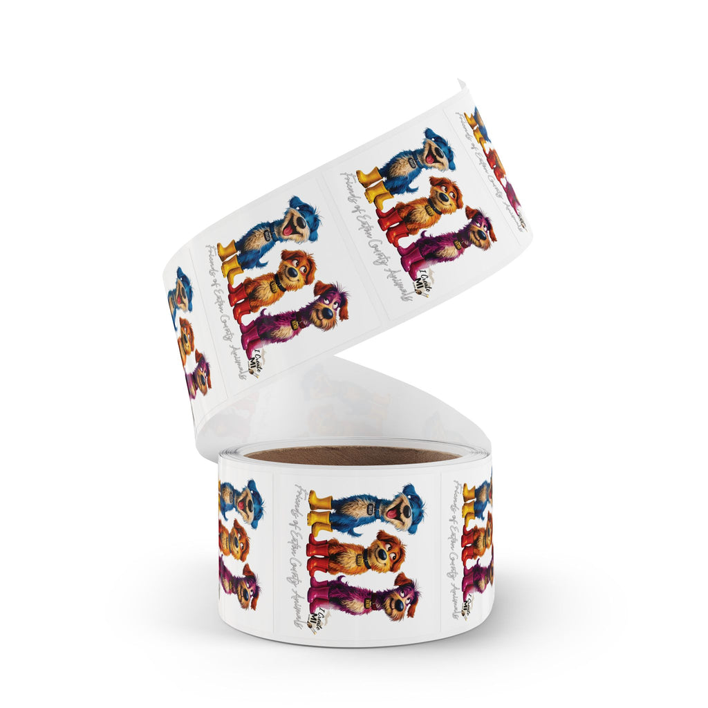 Square Sticker Roll —Lucky Dogs Sticker Labels