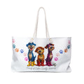 Cute Dog Pals Weekender Bag — 'Friends of Eaton County Animals' Paw Print Tote