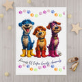Toddler Blanket — Colorful 'Friends of Eaton County Animals' Puppy Paw Print Snuggle Blanket