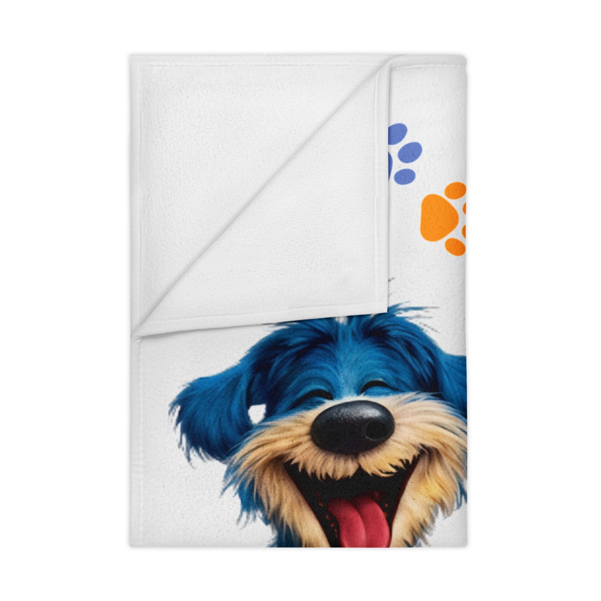 Toddler Blanket — Colorful 'Friends of Eaton County Animals' Puppy Paw Print Snuggle Blanket