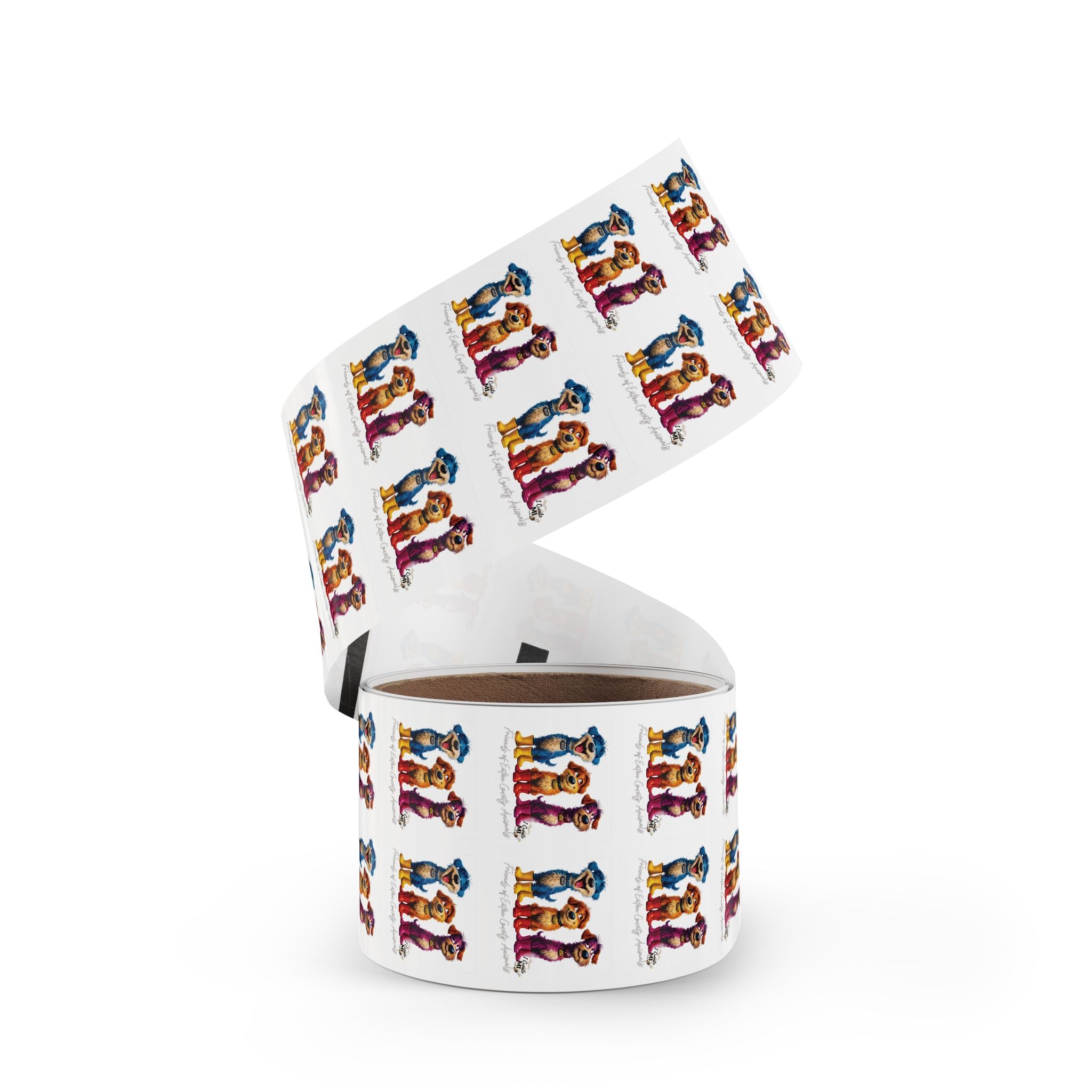 Square Sticker Roll —Lucky Dogs Sticker Labels