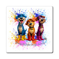 Colorful Puppy Trio Magnet — "Friends Of Eaton County Animals" Refrigerator Magnet