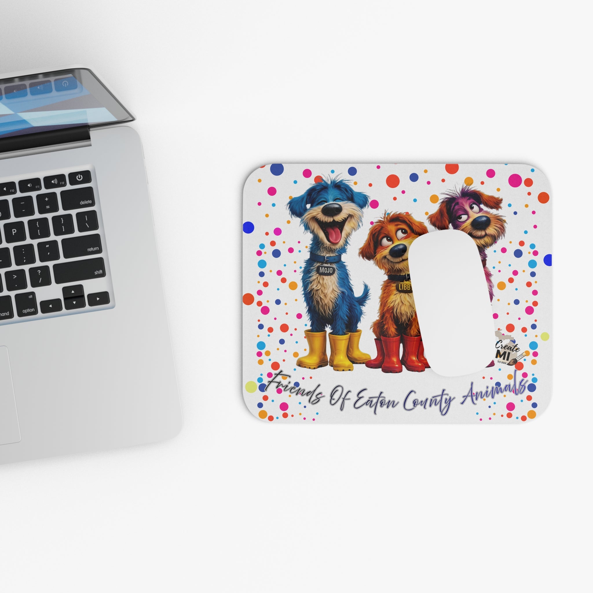 Lucky Dogs Mouse Pad – "Friends of Eaton County Animals" Rectangle Desk Mat