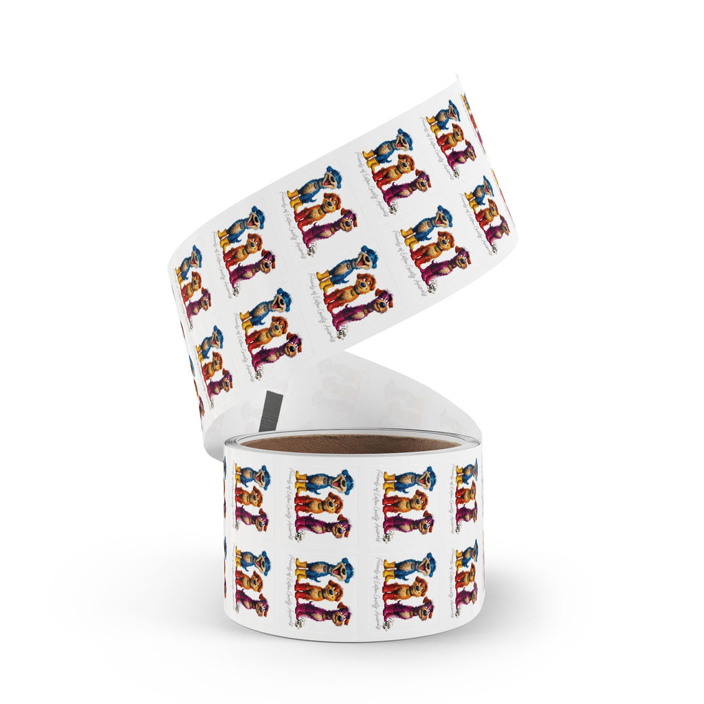 Square Sticker Roll —Lucky Dogs Sticker Labels