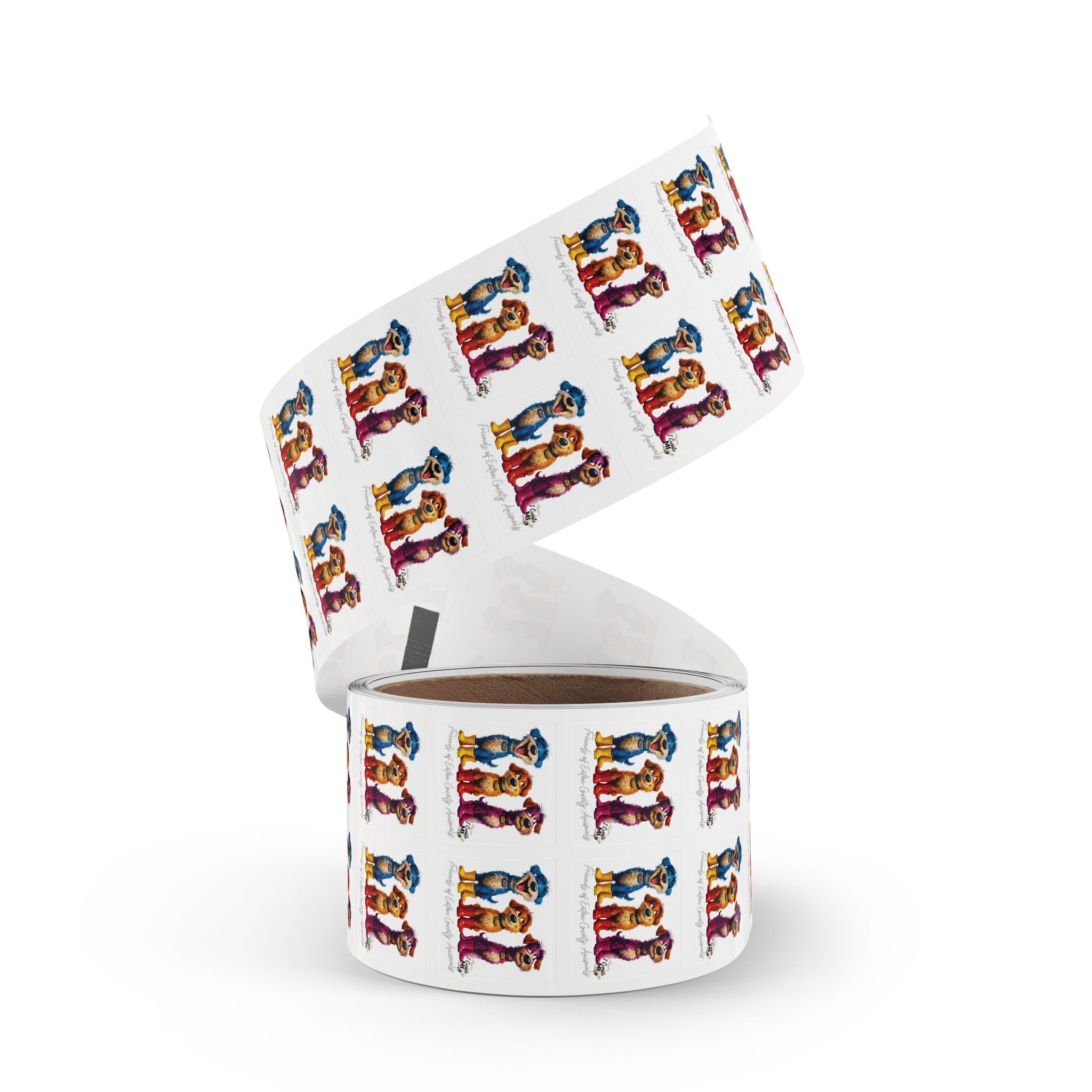 Square Sticker Roll —Lucky Dogs Sticker Labels