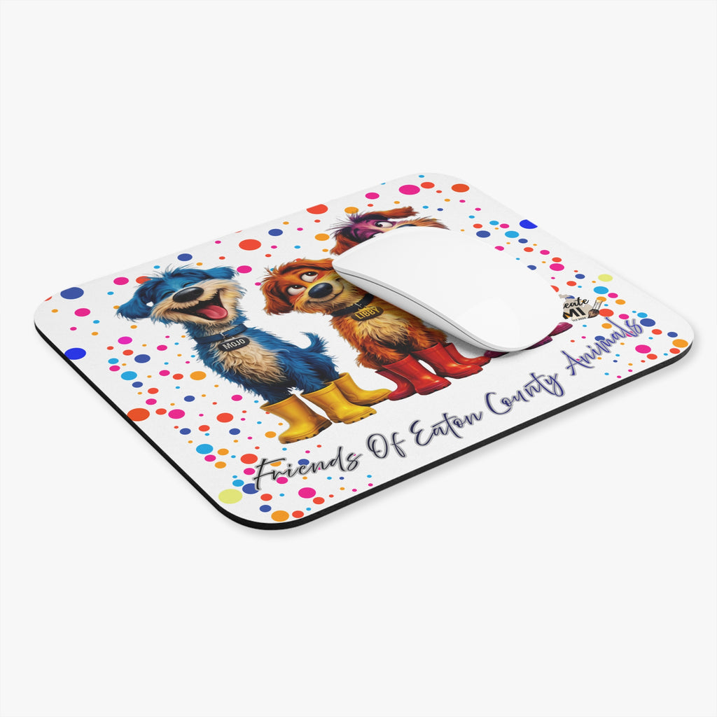 Lucky Dogs Mouse Pad – "Friends of Eaton County Animals" Rectangle Desk Mat