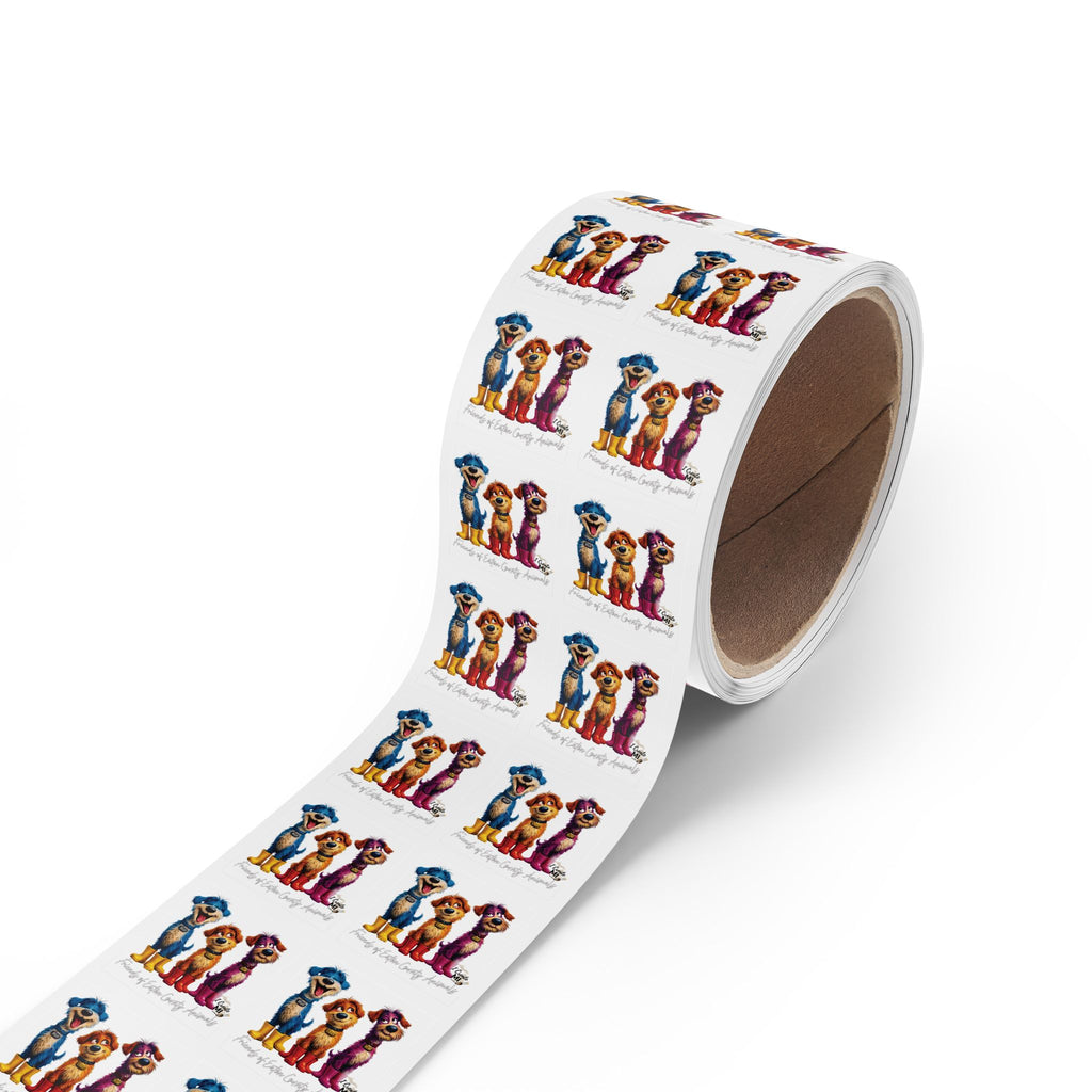 Square Sticker Roll —Lucky Dogs Sticker Labels